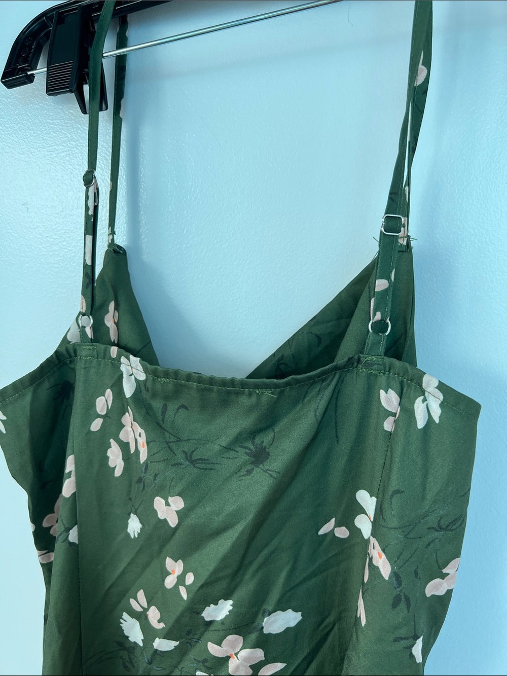 Cider Olive Green Floral Slip Dress - Picture 6 of 7